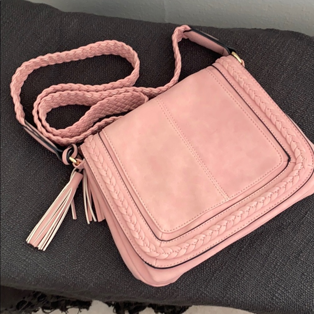 Pink cross body purse